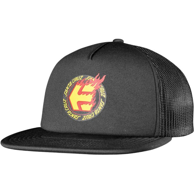 Santa Cruz Flame Trucker Cap Noir