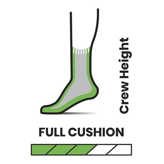 Full Cushion Crew Hike Socks Light Gray (chaussettes de randonnée à coussinets)