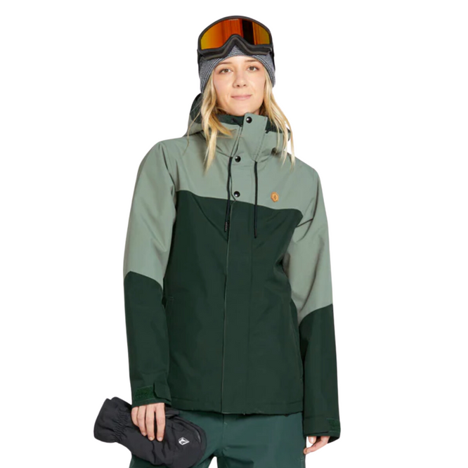 Veste de snowboard isolée Bolt pour femme Scarab Green