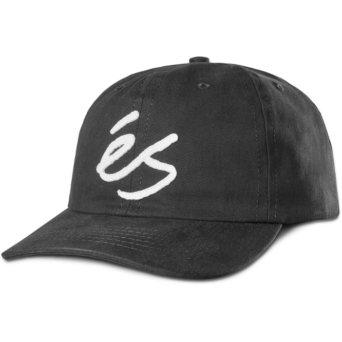 Script Applique Snapback Cap Black