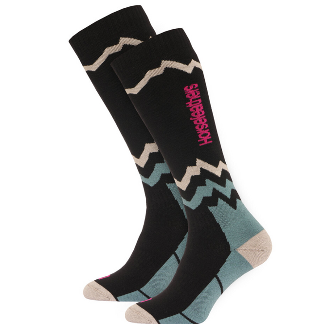 Chaussettes de snowboard Mitzi pour femmes, noires