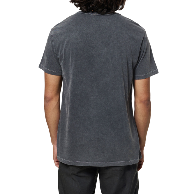 T-shirt Mesa Henley Noir Sand Wash