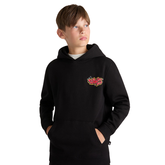 Kids Tagged Hoodie Noir