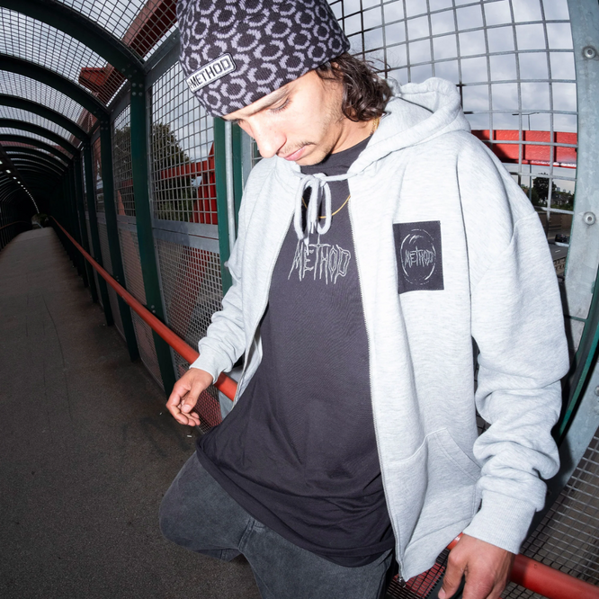 Vortex Zip Hoodie Gris chiné