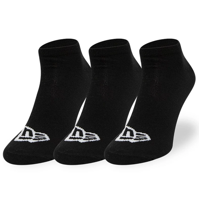 Chaussettes de baskets à drapeau, 3 paquets, noir