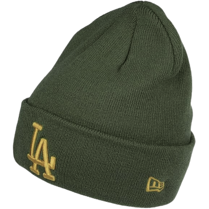 Bonnet Essential Cuff des LA Dodgers pour enfants Vert/Jaune