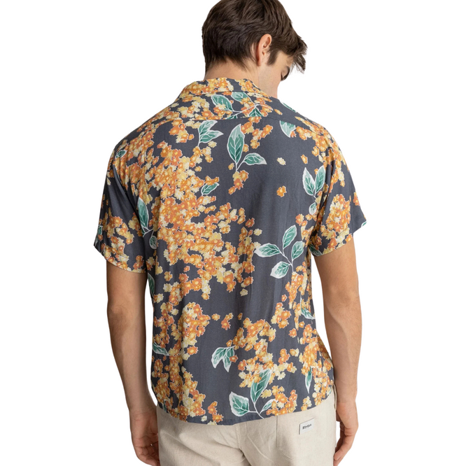 Isle Floral Cuban Shirt Dark Navy