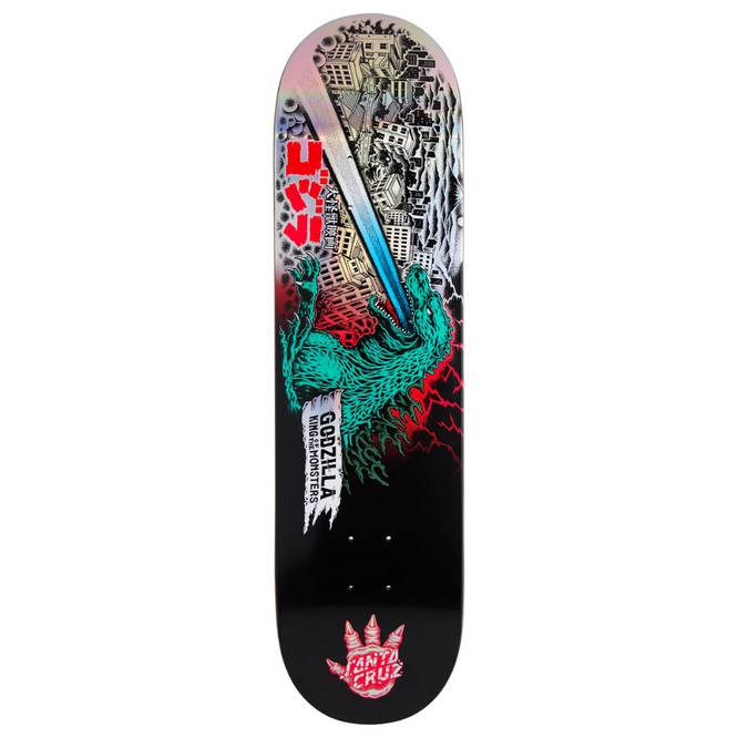 Godzilla O'Brien Faucheur Noir 8.25" (en anglais) Skateboard Deck