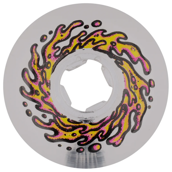 Roues de Skateboard Mirror Vomits Clear Orange 99a 54mm Slime Balls