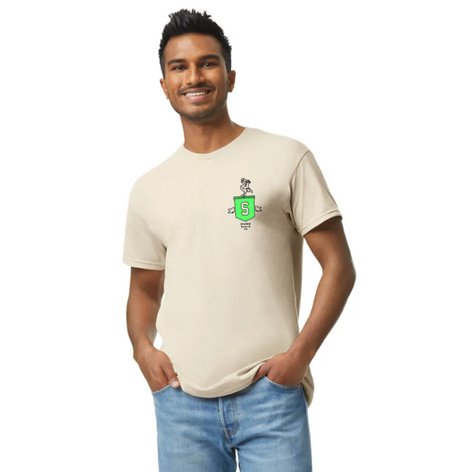 T-shirt vert Handplant Naturel