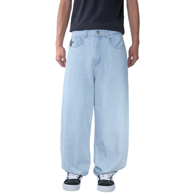 Pantalon de denim baggy King Concrete Bleu clair