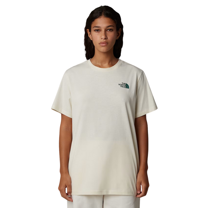 T-shirt décontracté Redbox Womens White Dune/Evergreen