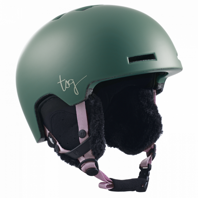 Womens Vertice Solid Helmet Satin Foliage Green