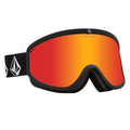 Lunettes de snowboard Footprints Matte Black Stone + Red Chrome Lens