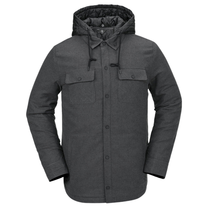 Veste isolée en flanelle Heather Black