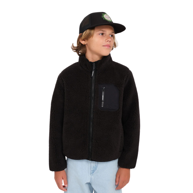 Kids Muzzer Fuzzar Zip Sweatshirt Black